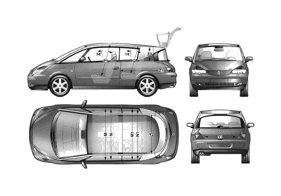 Download drawing Renault Avantime Coupe 1992 in ai pdf png svg formats